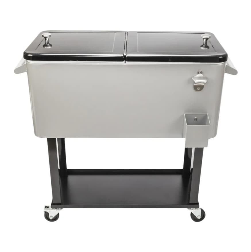 Permasteel Stainless Steel Patio Cooler With Wheels 76L