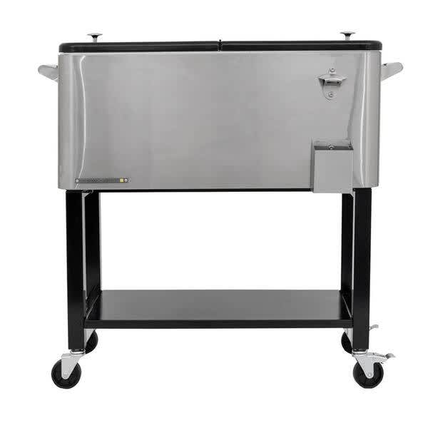 Permasteel Stainless Steel Patio Cooler With Wheels 76L