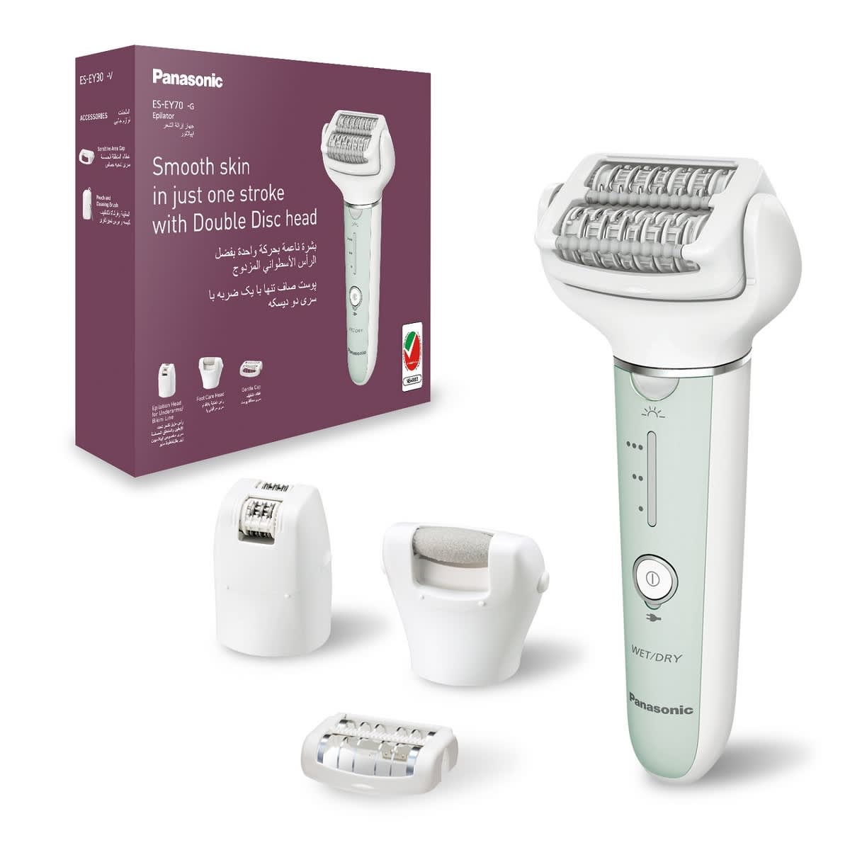 Panasonic Wet & Dry Cordless Epilator (4 Attachments)