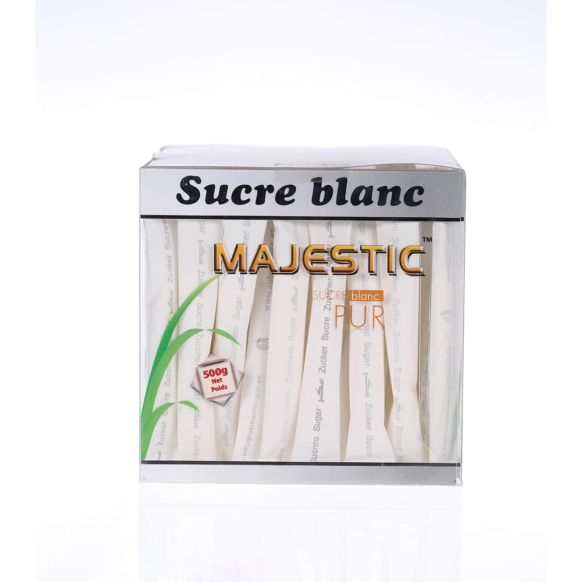 Majestic White Sugar Tube Transparent 500g