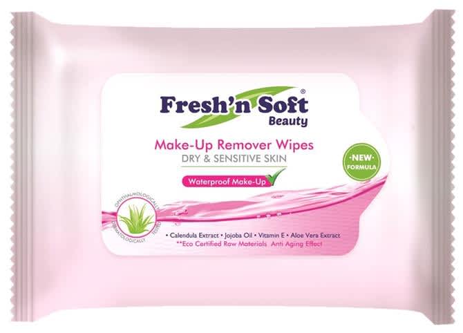 Fresh N Soft P.up Rem. Wipes Dry & Sensitive 25pieces (2+1)
