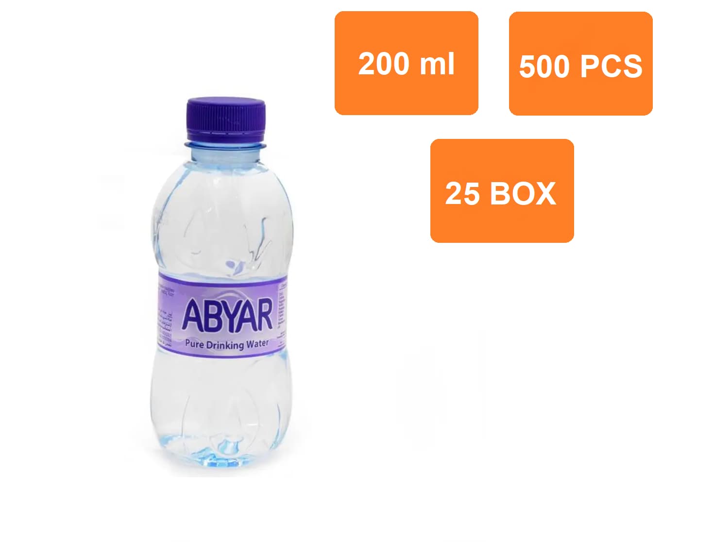 Abyar Water (200ml x 500 Pieces) (20 Box + 5 Box Free)