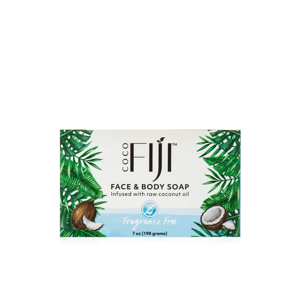Organic Fiji Face & Body Soap Infused With Raw Coconut Oil 198g