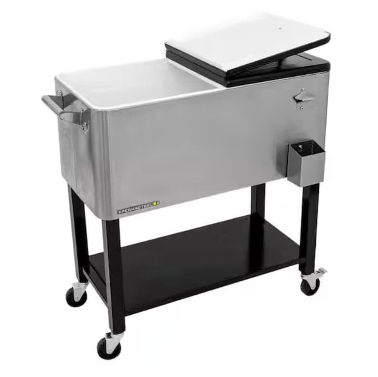 Permasteel Stainless Steel Patio Cooler With Wheels 76L